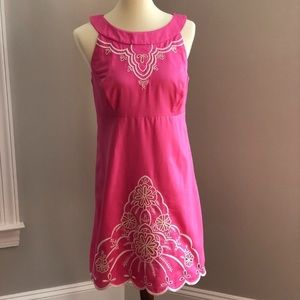 LILLY PULITZER JACQUELINE EMBROIDERED SHEATH DRESS